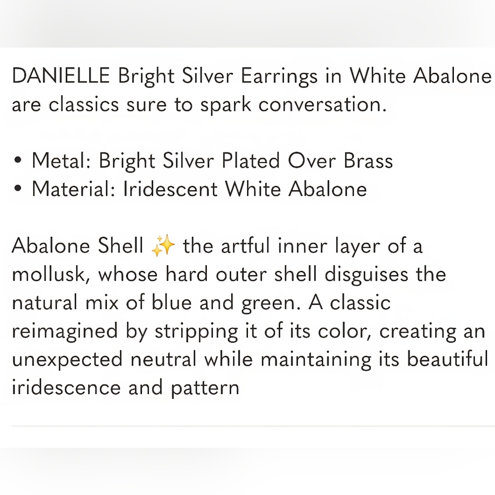 Kendra Scott White Abalone Danielle Earrings - Picture 7 of 9